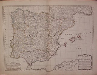 Item #206846 A New Map of the Kingdoms of Spain and Portugal with their Principal Divisions....