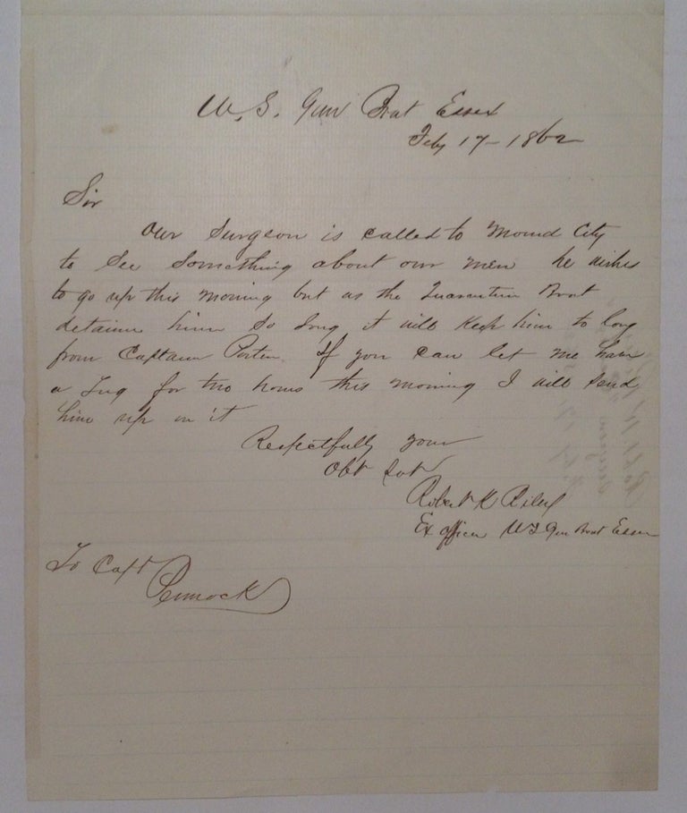 Item #207703 War-date Autographed Letter Signed. Robert K. RILEY.