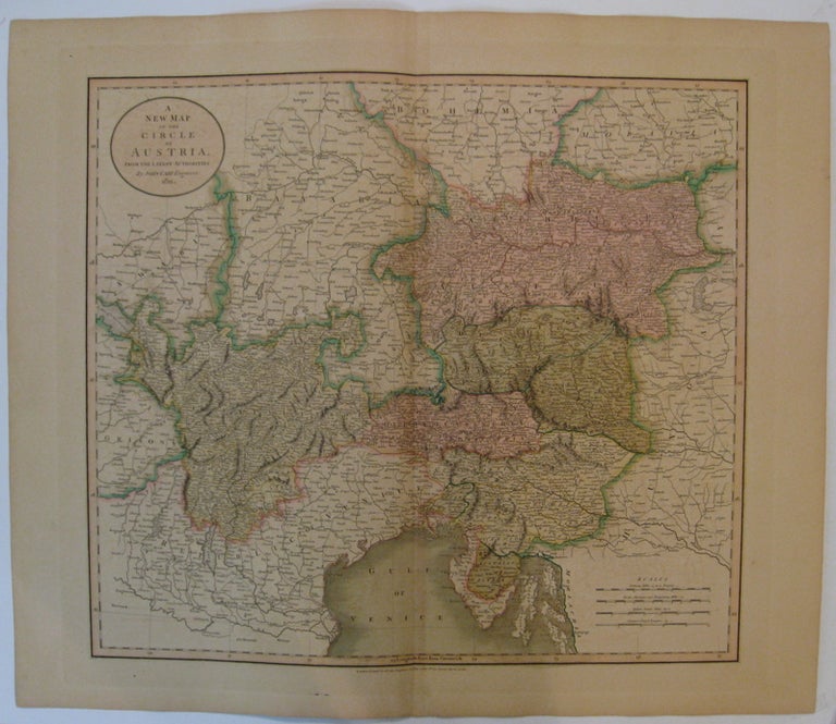 Item #207955 A New Map of the Circle of Austria. John CARY.