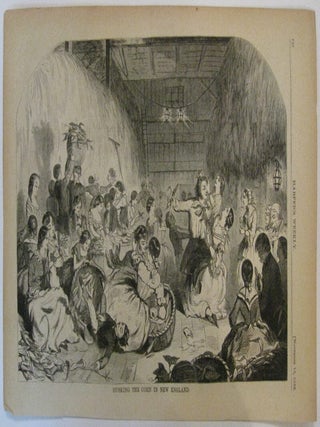 Item #208420 Husking The Corn In New England. Winslow HOMER