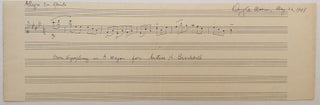 Item #208643 Signed Musical Quotation. Douglas MOORE, 1893 - 1969