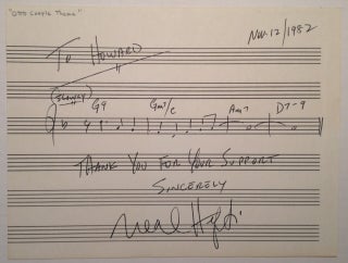 Item #208728 Autograph Musical Quote Signed. Neal HEFTI