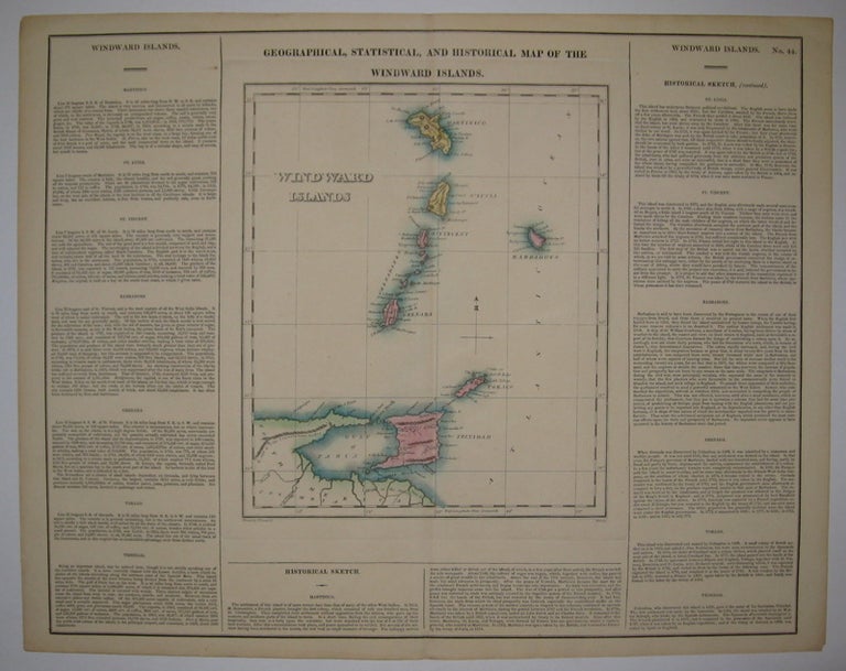 Item #209491 Geographical, Statistical, and Historical Map of the Windward Islands. CAREY, LEA.