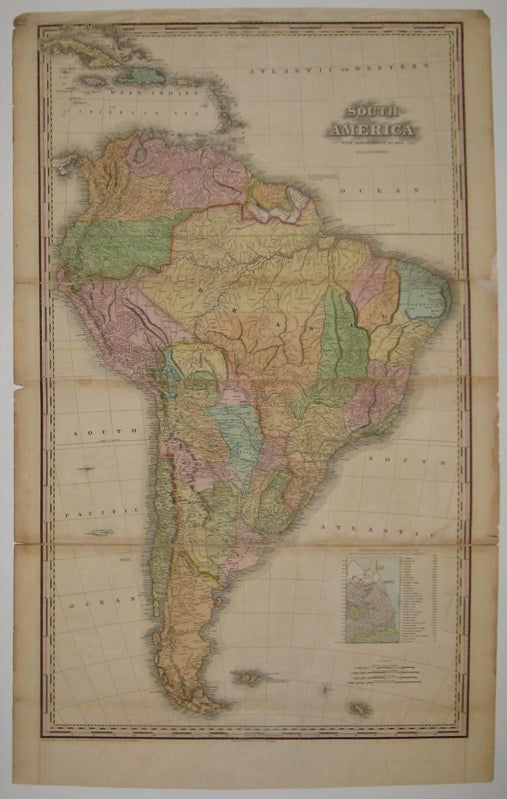 Item #209523 South America with Improvements to 1823. H. S. TANNER.