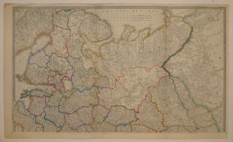 Item #209716 The Russian Dominions in Europe, drawn from the latest Maps, printed by the Academy of Sciences, St. Petersburg; revised and corrected, with the Post Roads & New Governments, from the Russian Atlas of 1806. Jaspar NANTIAT.