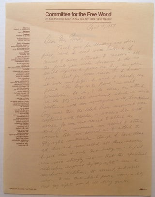 Item #210442 Autographed Letter Signed to a lawyer. Midge DECTER, 1927