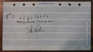 Item #210919 Autographed Musical Manuscript. Tom PAXTON, 1937