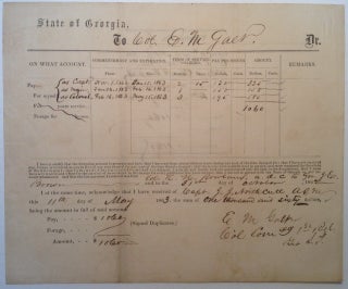 Item #211549 War-Date Confederate Document Signed. E. M. GALT
