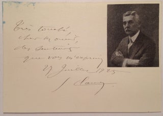 Item #212313 Signed Card. Georges CLAUDE, 1870 - 1960