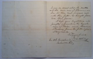 Autographed Letter Signed soliciting witnesses for Andrew Johnson's impeachment trial