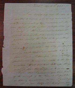 Item #213548 Autograph Letter Signed. Staats MORRIS, 1765 - 1826