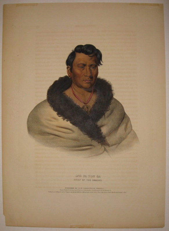 Item #213653 Ong Pa Ton Ga: Chief Of The Omahas. Thomas L. MCKENNEY, James HALL.