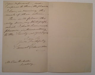 Item #213814 Autograph Letter Signed. Samuel EDMONDSTON
