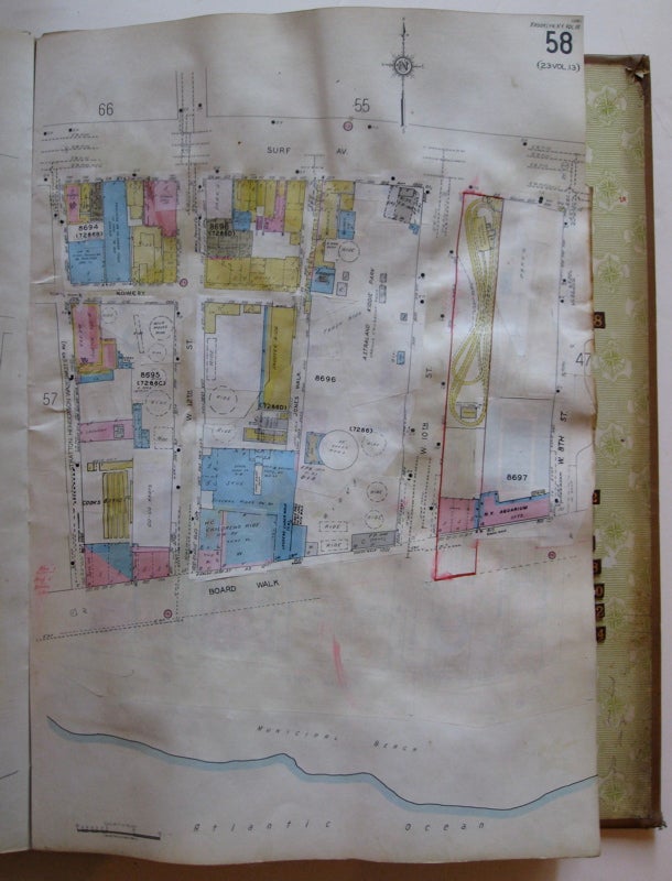 Item #214855 Vol. 18 of 29 Atlases of Insurance Maps for Brooklyn.Coney Island and Brighton Beach. SANBORN MAP COMPANY.
