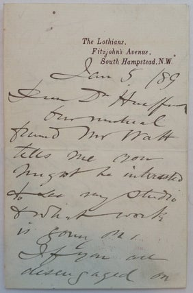 Item #215093 Autographed Letter Signed. John PETTIE, 1839 - 1893