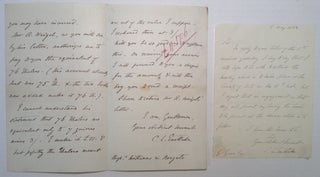 Item #215875 Two Interesting Autographed Letters Signed. Sir Charles EASTLAKE, 1793 - 1865
