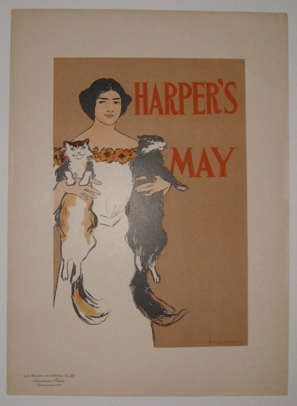 Item #215938 Cats; "Les Maitres de l'Affiche", Plate 115: Harper's May. Edward PENFIELD.