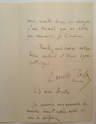 Autographed Letter Signed in French
