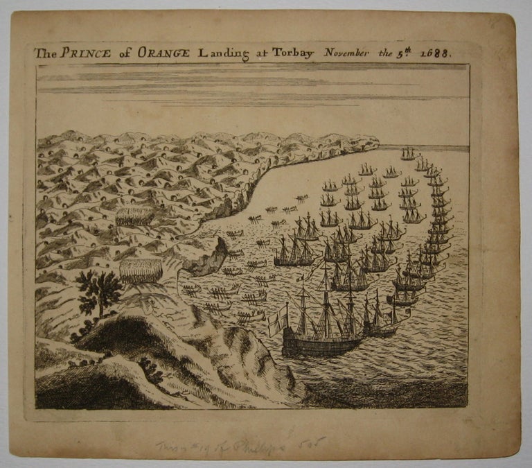Item #216675 The Prince of Orange Landing at Torbay November 5th 1688. John SELLER.