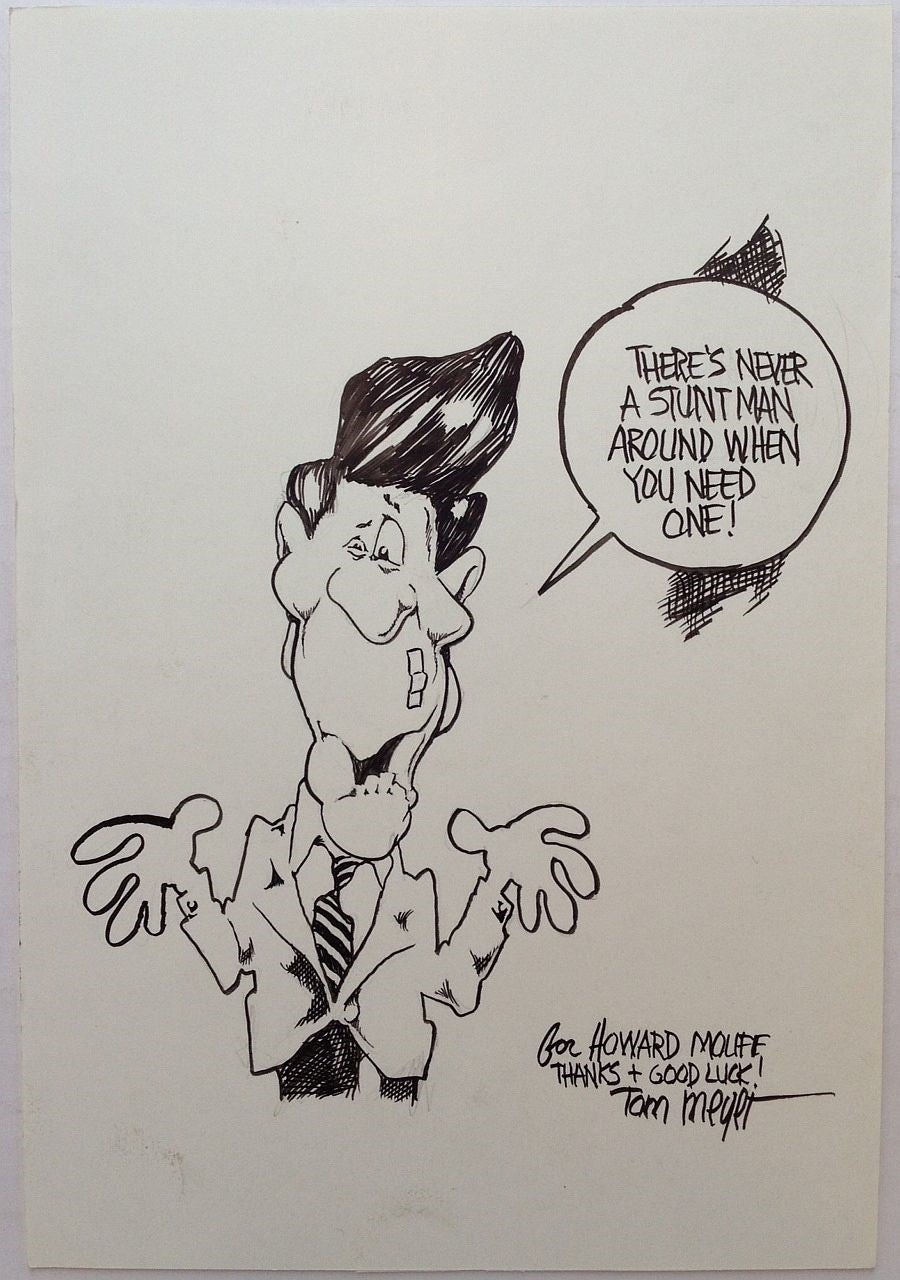 Cartoon　Original　Signed　Reagan　Tom　of　Ronald　MEYER