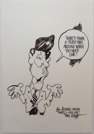 Item #217160 Original Signed Cartoon of Ronald Reagan. Tom MEYER