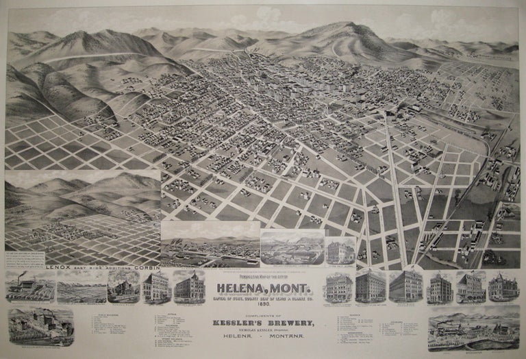 Item #217897 Perspective Map of the City of Helena, Mont. Capital of State, County Seat of Lewis & Clarke Co. American Publishing Co.