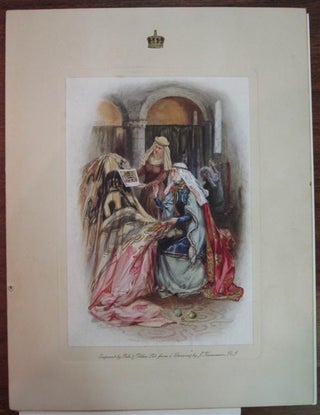Item #218032 Signed Holiday card. Queen of England MARY
