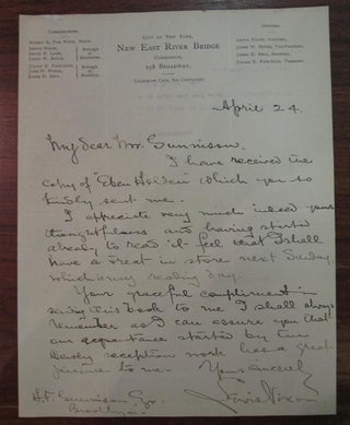 Item #218317 Autographed Letter Signed on rare letterhead. Lewis NIXON