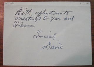 Four-Page Autographed Letter Signed "David" on personal letterhead