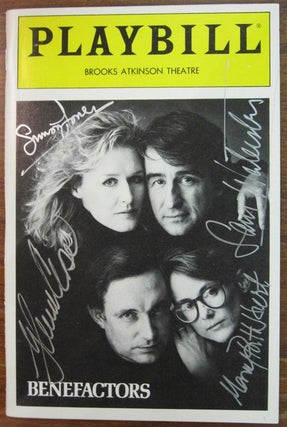 Item #219161 Signed Playbill by the cast of "Benefactors" Glenn CLOSE