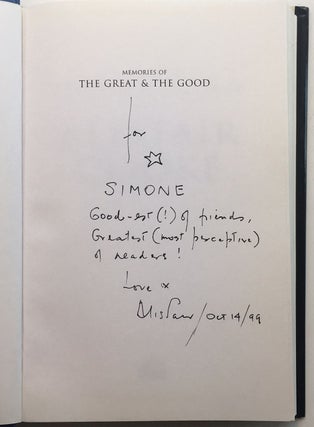 Item #219397 Memories of the Great & the Good. Alistair COOKE