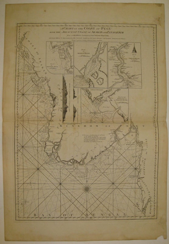 Item #219849 A Chart of the Coast of Pegu with the Adjacent Coast of Arakan and Tanasserim. LAURIE, WHITTLE.