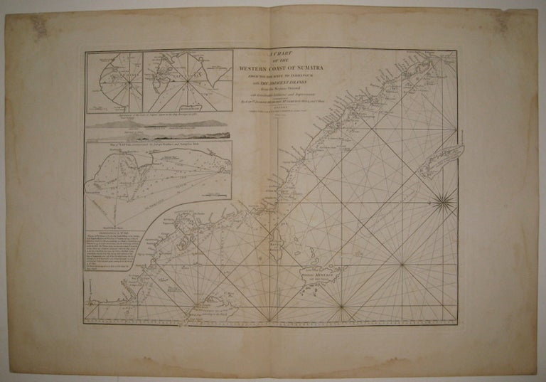 Item #220053 A Chart of the Western Coast of Sumatra from Touroumane to Indrapour with the Adjacent Islands. LAURIE, WHITTLE.
