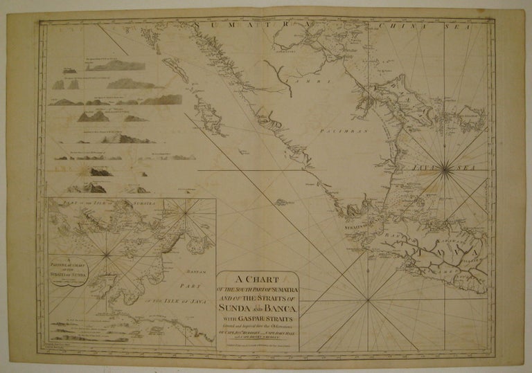 Item #220059 A Chart of the South Part of Sumatra and of the Straits of Sunda and Banca with Gaspar Straits. LAURIE, WHITTLE.