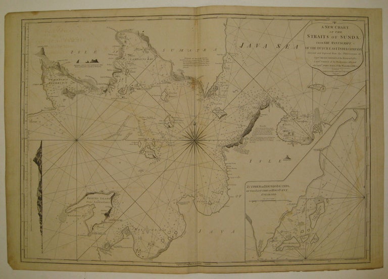 Item #220061 A New Chart of the Straits of Sunda, from the Manuscript of the Dutch East India Company. LAURIE, WHITTLE.