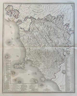 Item #220280 Carta Orografica e Idrografica del Granducato di Toscana. Benedetto MARZOLLA