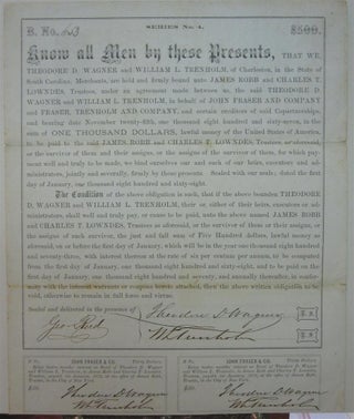 Item #220392 Document Signed by the Secretary of the Confederacy. George A. TRENHOLM