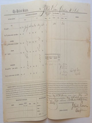 Item #220546 Autographed Document Signed -- a pay voucher for an ordained minister. Rev. J. Hill...