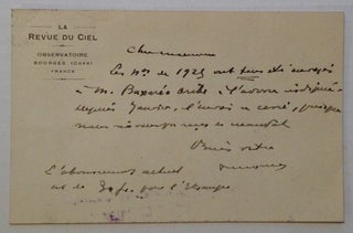 Item #221013 Autographed Letter Signed. Theophile MOREUX, 1867 - 1954