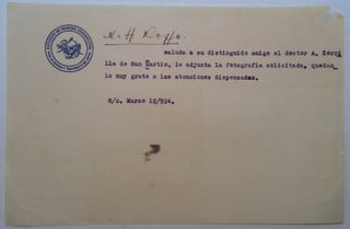 Item #221014 Scarce Typed Letter Signed. Angel ROFFO