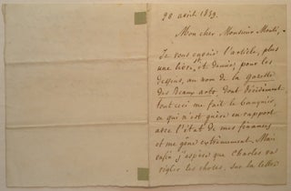 Item #222007 Autographed Letter Signed in French. Louis BLANC