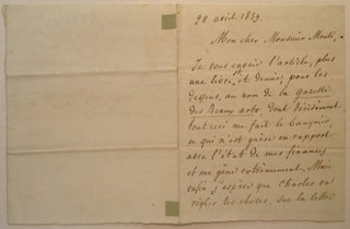 Item #222007 Autographed Letter Signed in French. Louis BLANC, 1811 - 1882