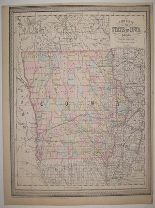 Item #222793 A New Map of the State of Iowa. Charles DESILVER