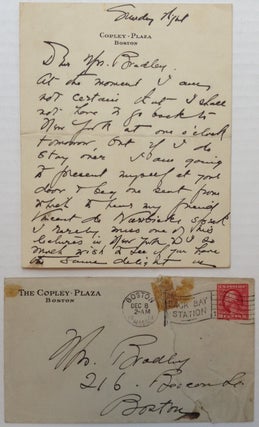 Item #223651 Autographed Letter Signed. Kate Douglas WIGGIN, 1856 - 1923