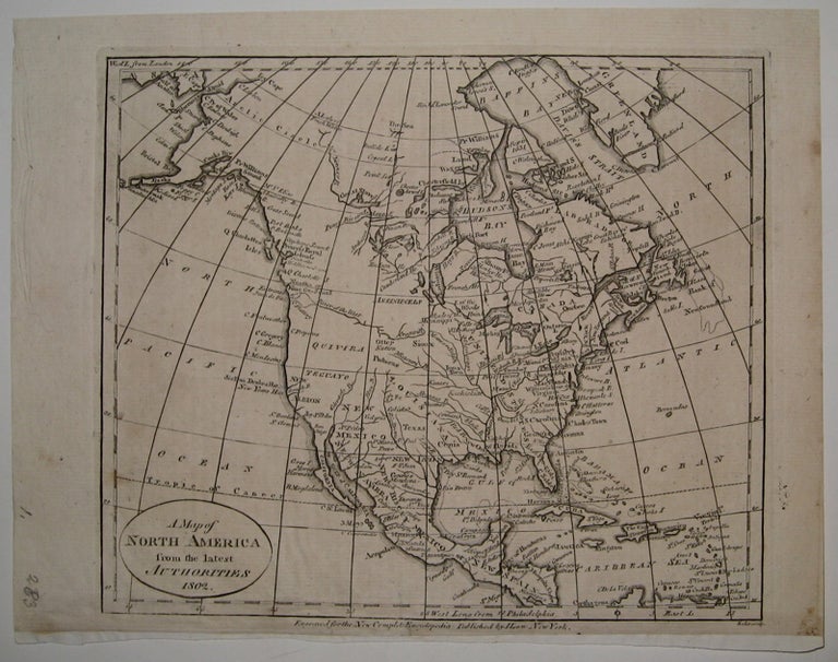 Item #223961 A Map of North America from the Latest Authorities 1802. John PAYNE.