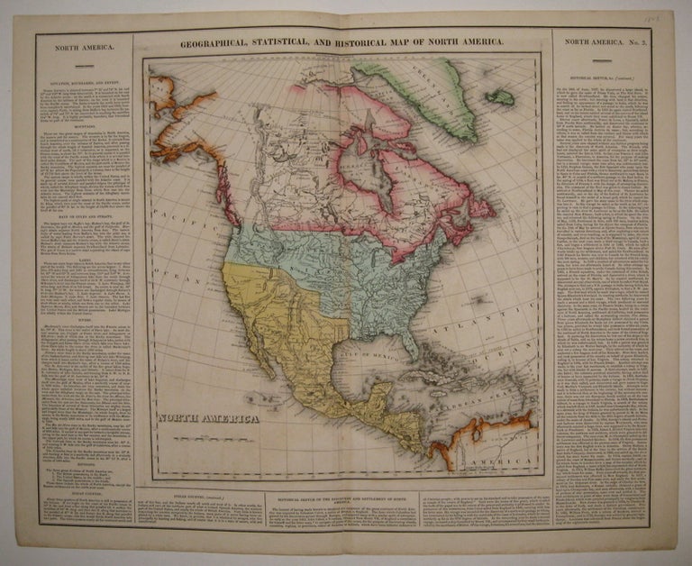 Item #224077 Geographical, Statistical, and Historical Map of North America. CAREY, LEA.