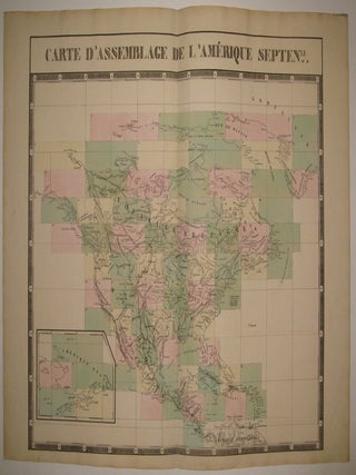 Item #224090 Carte d'Assemblage de l'Amerique Septenle. Philippe Marie VANDERMAELEN
