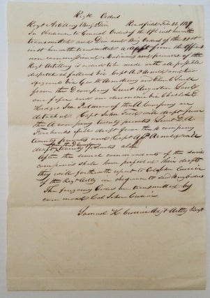 Item #224440 Autographed Document Signed regarding a boundary dispute. AROOSTOOK WAR