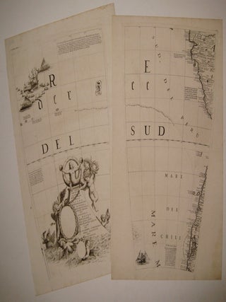 Item #224882 Untitled Globe Gore Diptych: South Pacific. Vincenzo CORONELLI