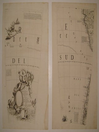 Untitled Globe Gore Diptych: South Pacific